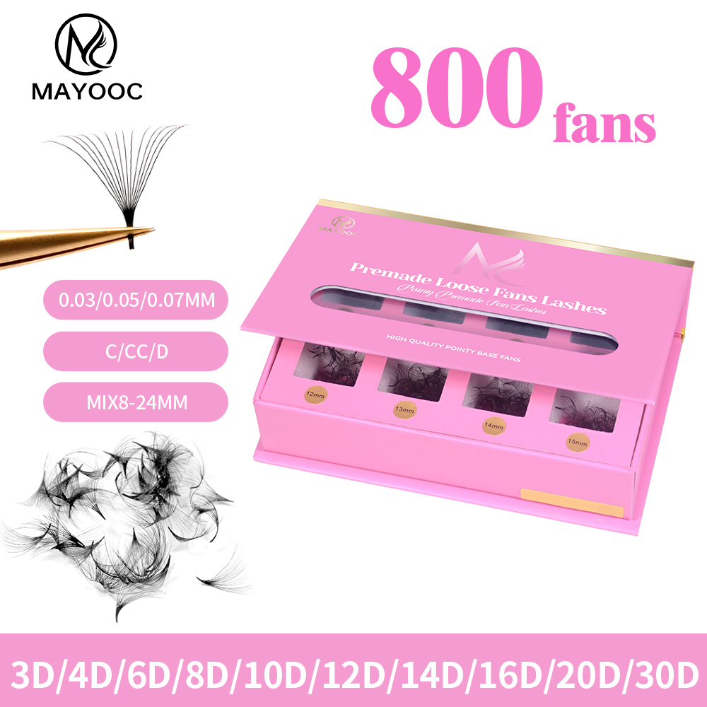 Eyelash Extension Russian Volume - MAYOOC 800Fans Loose Fan Lashes Eyelash