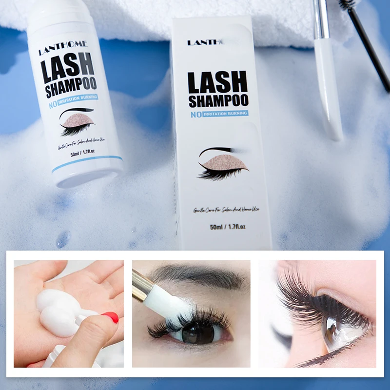 Eyelash Extension Foam Cleanser - 50ML Pro Eyelash Extension Shampoo Foam