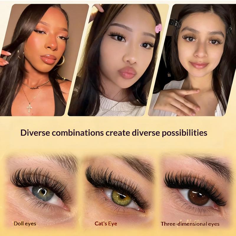 Eyelash Extension Natural Look - New DIY Lashes Extension Kit Glue-free