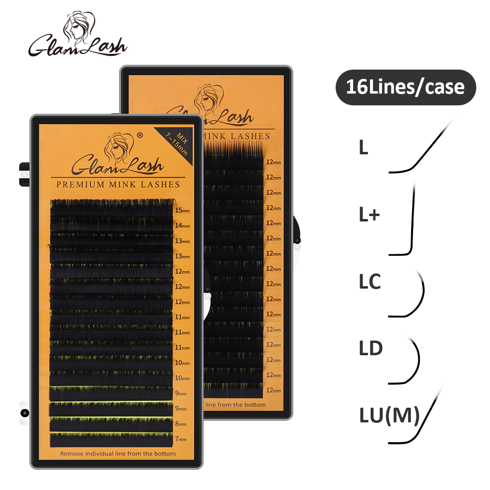 Individual Lash Tray - GLAMLASH L/L+/LC/LD/LU/M Curl Mink Eyelashes Extension