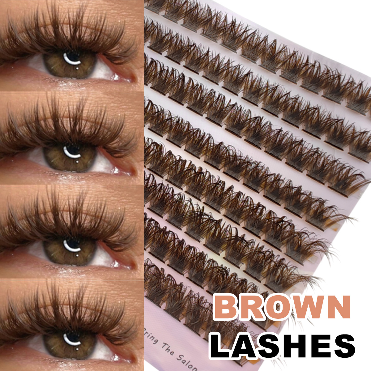 120pcs Natural Brown Wispy Las - Eyelash Extension Home Service review and price