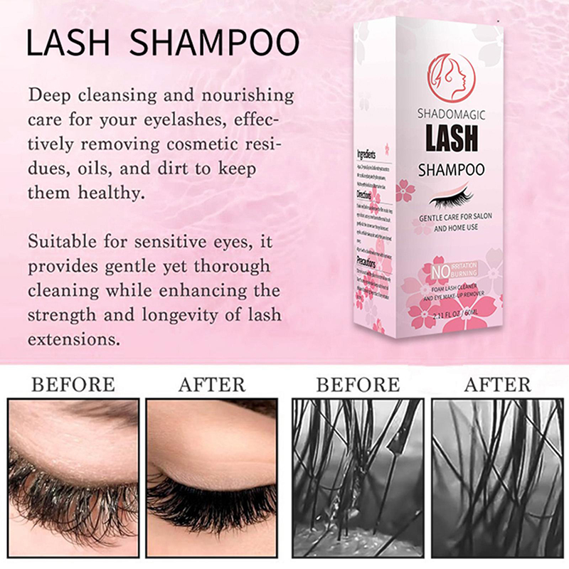 【A】60ML Fast Cleaning Lash Sha - Eyelash Extension Foam Cleanser review and price