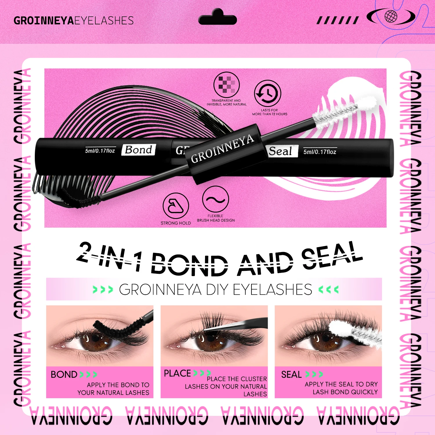 GROINNEYA Lash Clusters Kit Ca - Eyelash Extension Home Service review and price