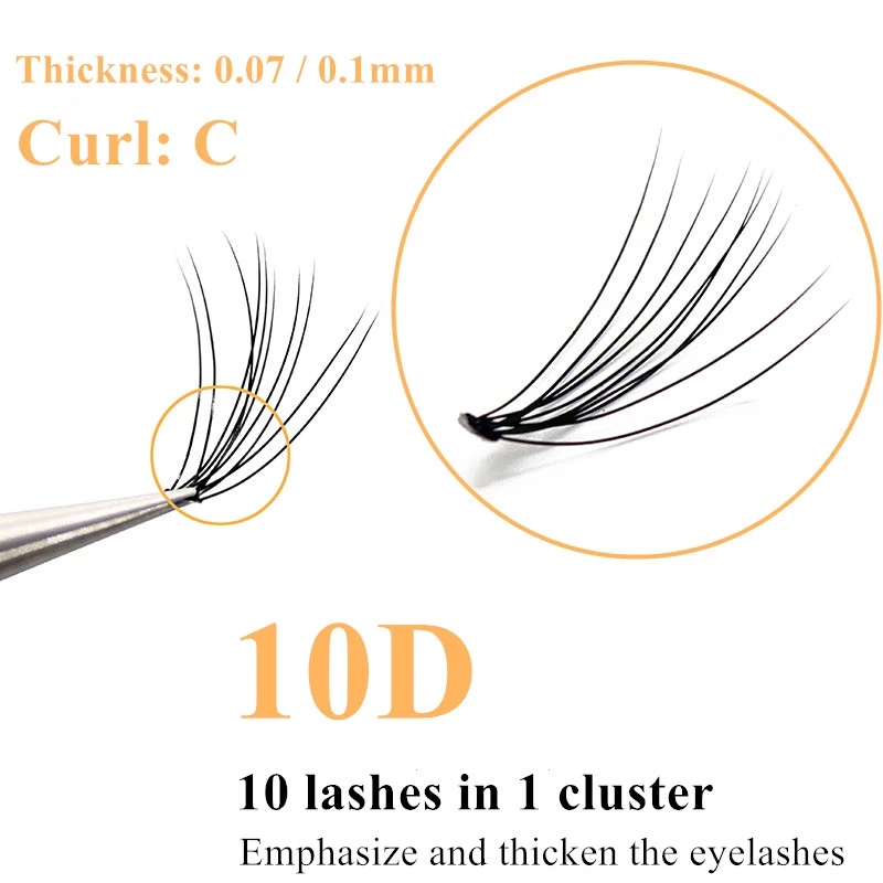 10D Faux Mink Eyelash Clusters - Eyelash Extension Russian Volume review and price