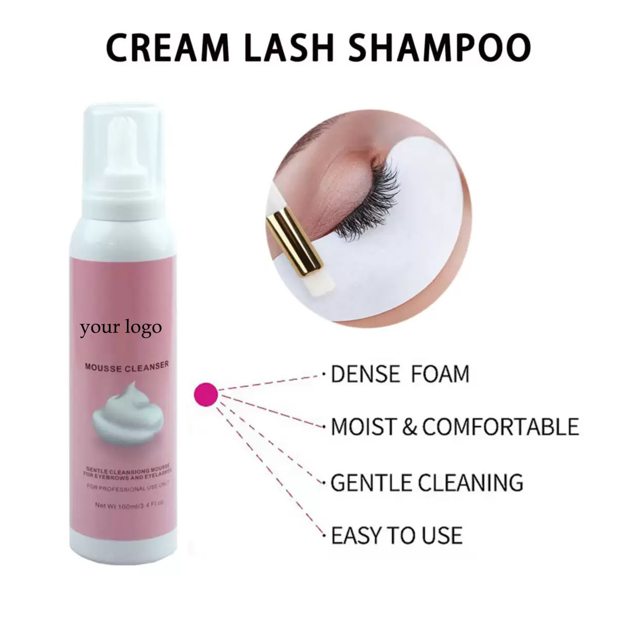 Customized  Whipped Lash Shamp - Eyelash Extension Foam Cleanser review and price