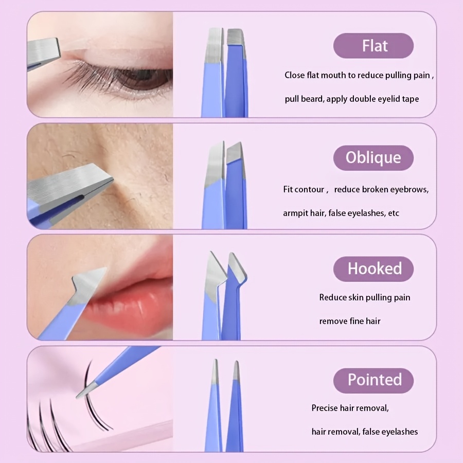 5pcs Set Purple Stainless Stee - Eyelash Extension Removal review and price