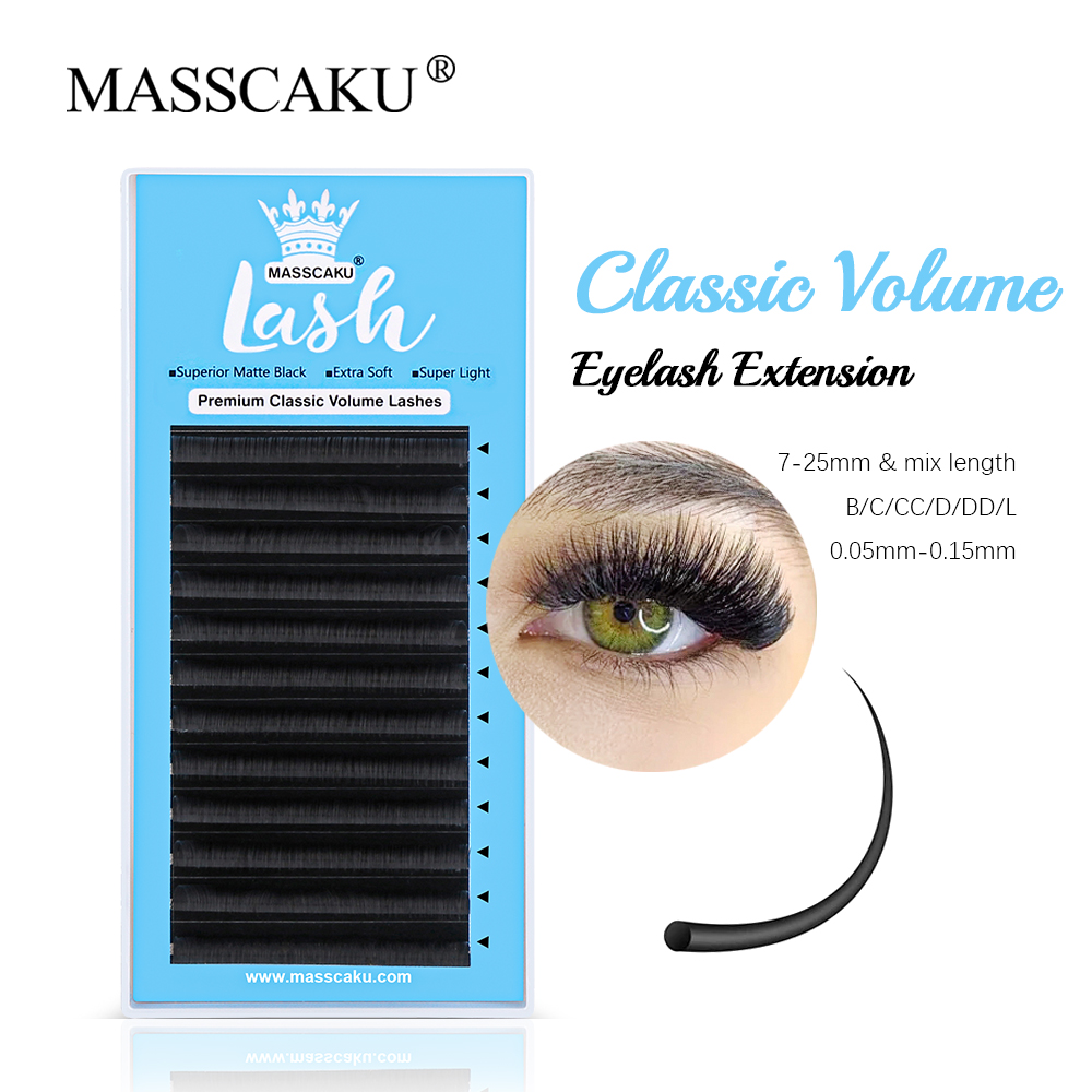 MASSCAKU 0.05/0.07/0.10/0.15mm - Eyelash Extension Russian Volume review and price