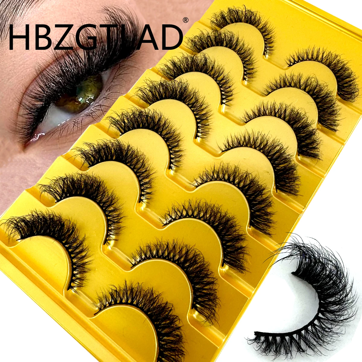 HBZGTLAD New 8 pairs of cat ey - Eyelash Extension Cat Eye Wispy review and price