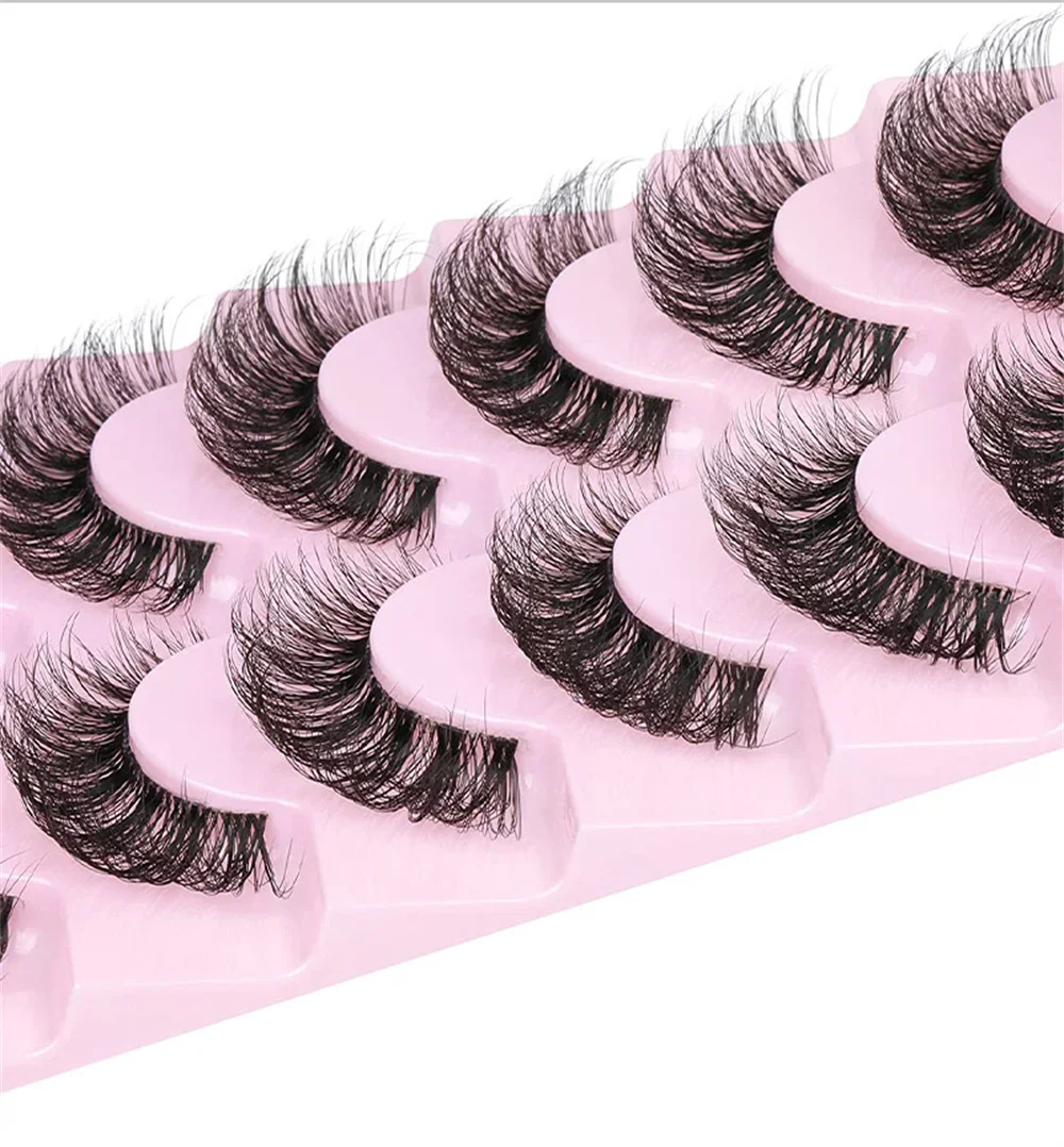 10 Pairs False Eyelashes 6D Su - Eyelash Extension Cat Eye Wispy review and price