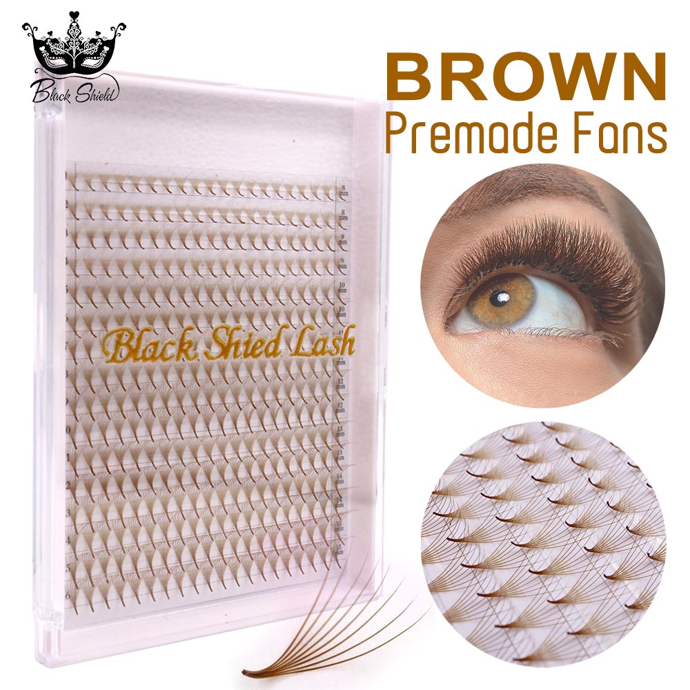 320 Colored Pointy Base Brown  - Eyelash Extension Russian Volume review and price