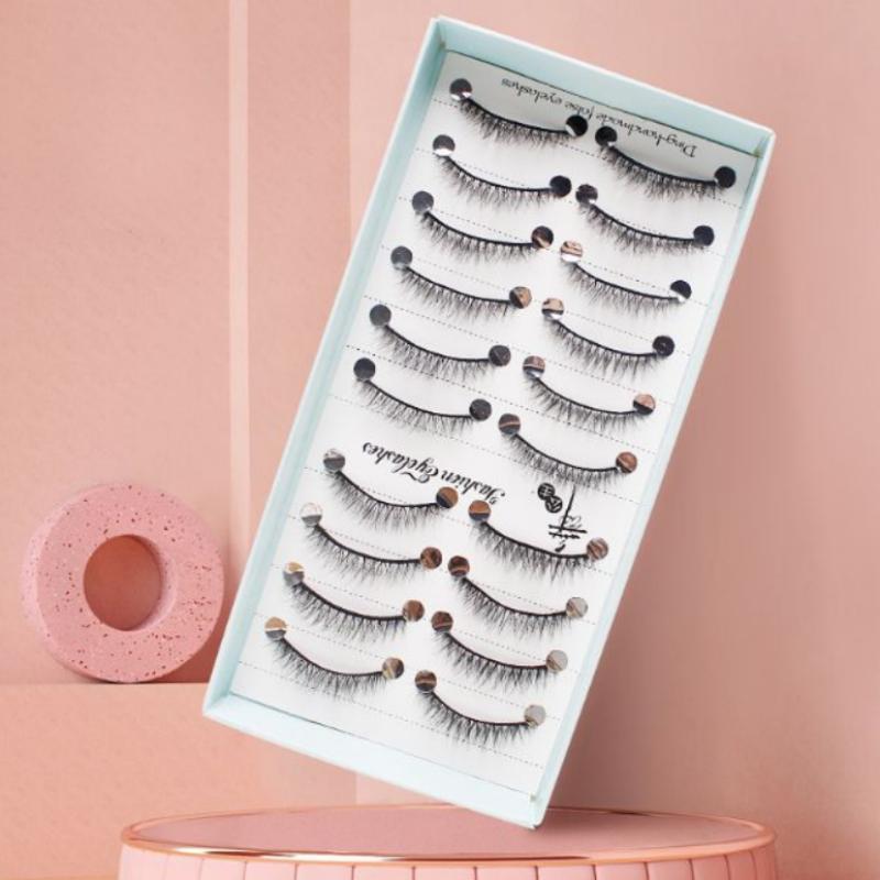10 Pairs Natural Long Wispy Ca - Eyelash Extension Cat Eye Wispy review and price