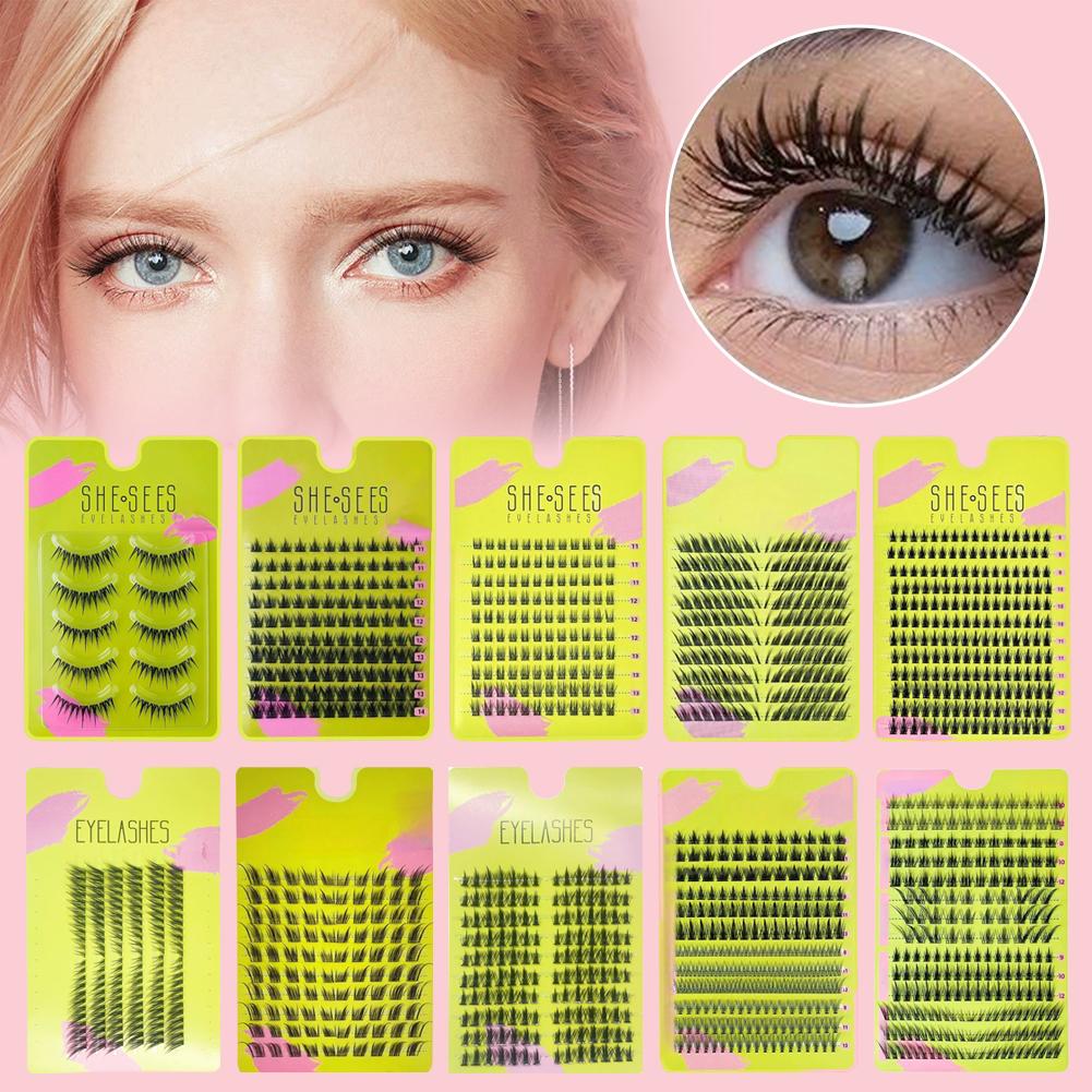 Natural Cluster False Eyelashe - Eyelash Extension Cat Eye Wispy review and price