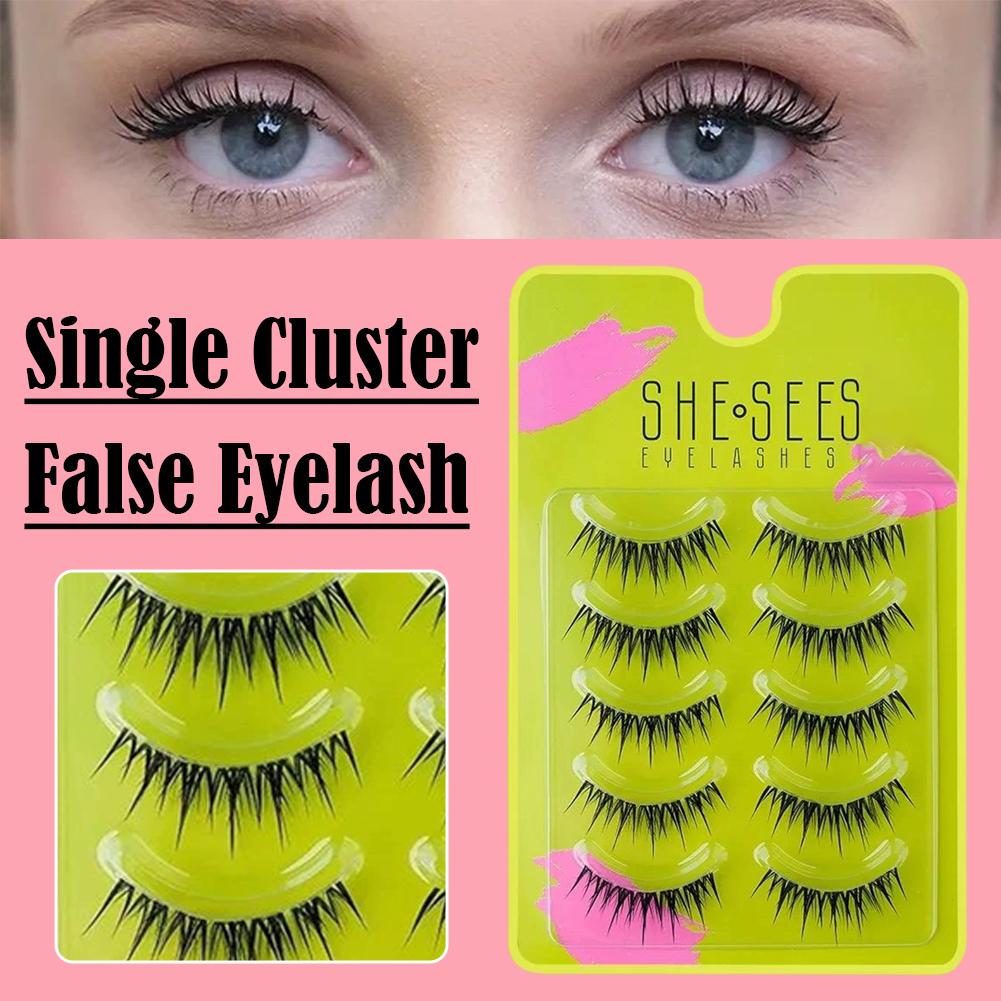 Natural Cluster False Eyelashe - Eyelash Extension Cat Eye Wispy review and price