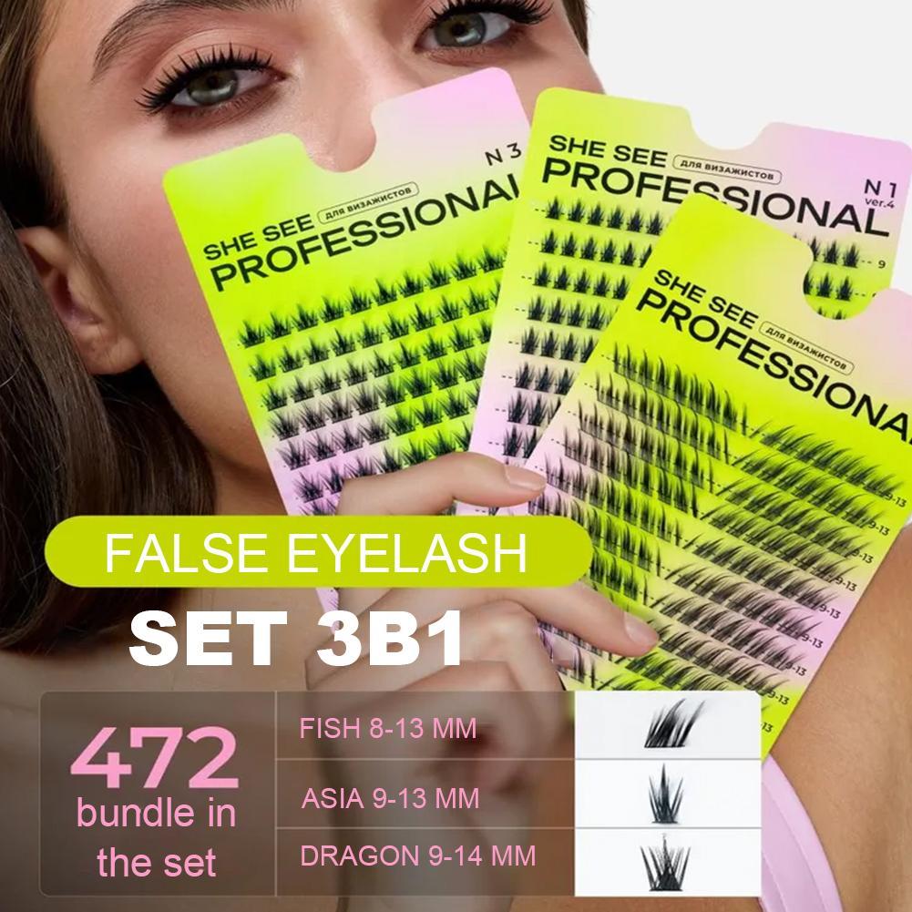 Natural Cluster False Eyelashe - Eyelash Extension Cat Eye Wispy review and price