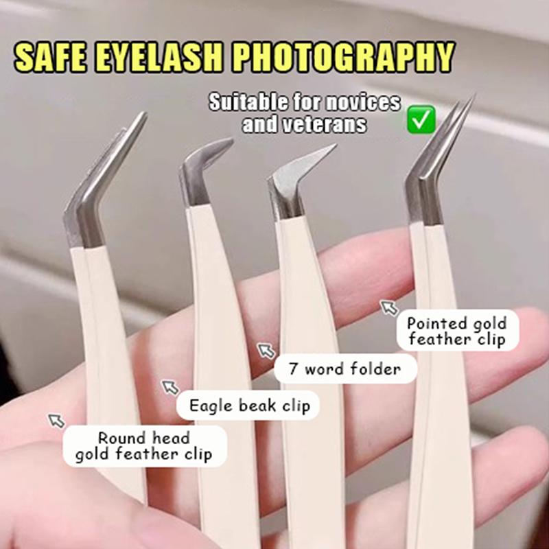 ●False Eyelash Tweezers With S - Eyelash Extension Home Service review and price
